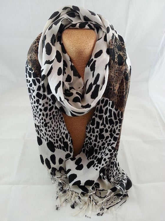 Animal print pashmina