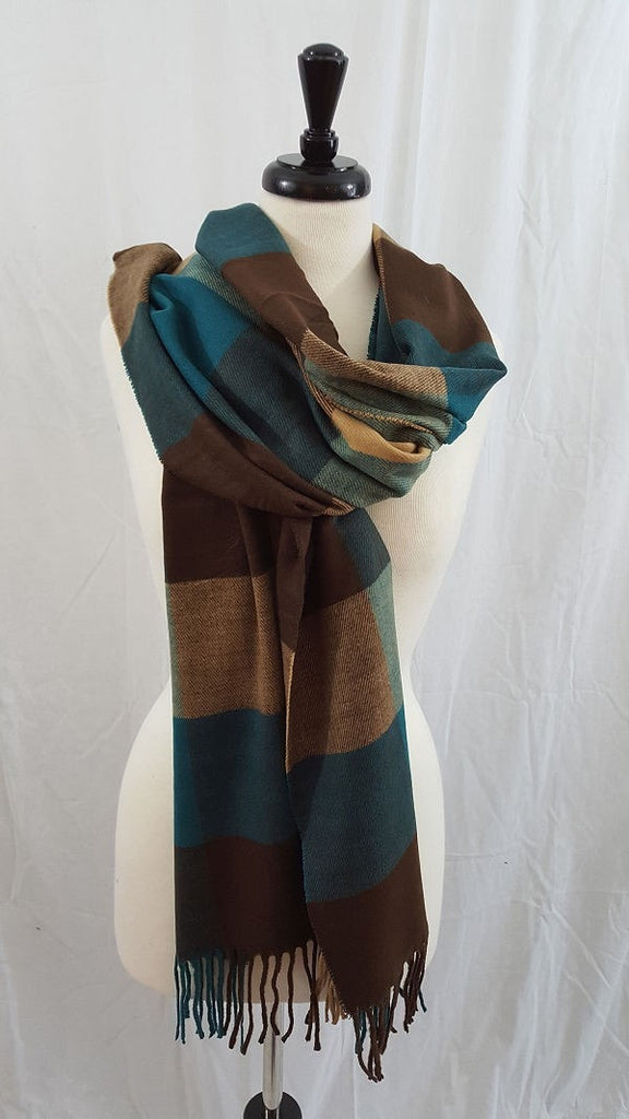 Cashmere feel wide scarf