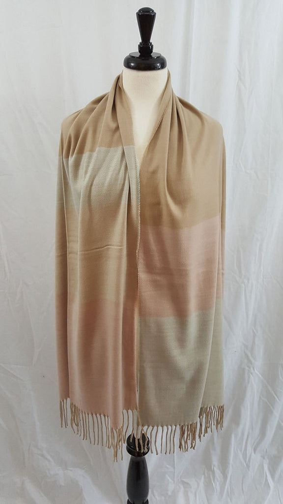 Cashmere feel wide scarf