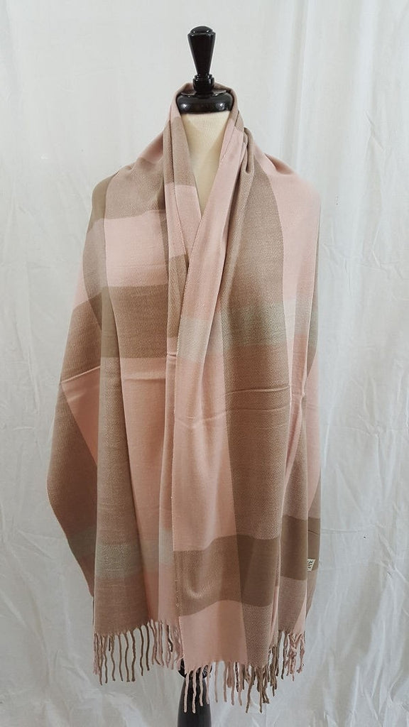 Cashmere feel wide scarf