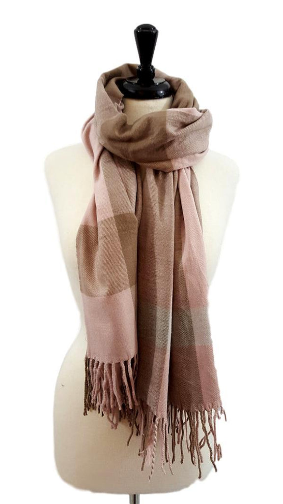 Cashmere feel wide scarf