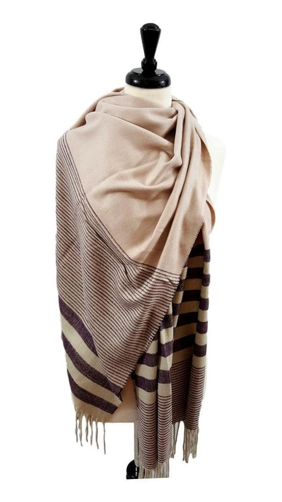 Cashmere feel wide scarf