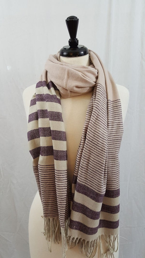 Cashmere feel wide scarf