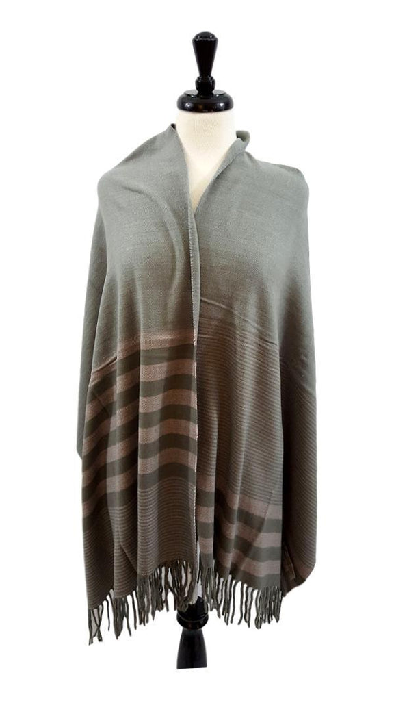 Cashmere feel wide scarf