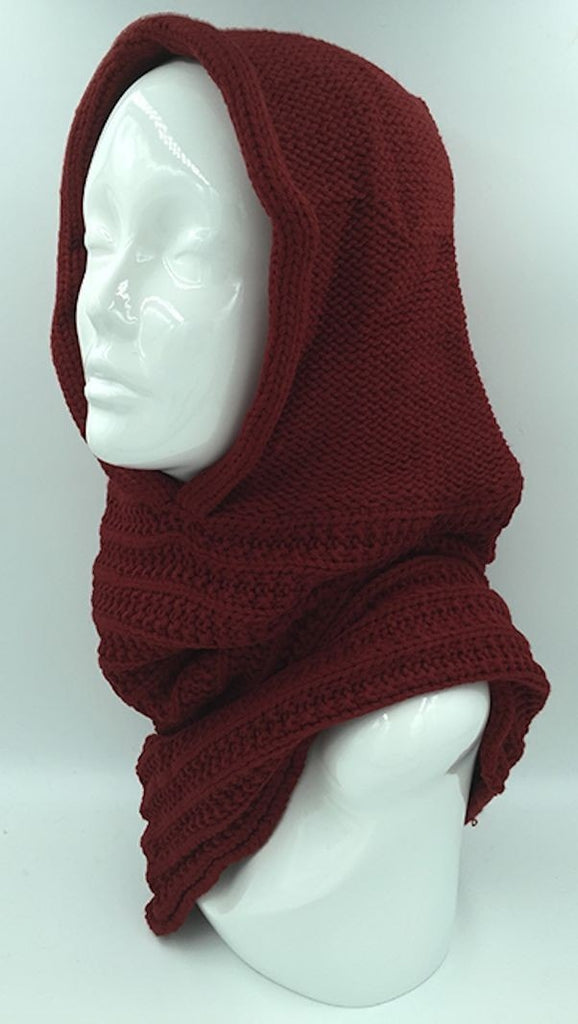 Hooded knit snood